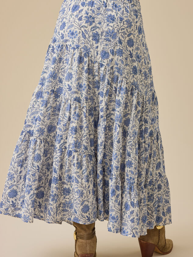 Solara Tiered Maxi Skirt Detail 5 - TULLABEE