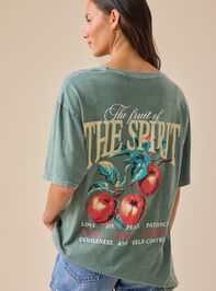 The Fruit of the Spirit Oversized Graphic Tee Detail 2 - TULLABEE