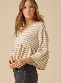 Grace Bell Sleeve Striped Top Detail 3 - TULLABEE