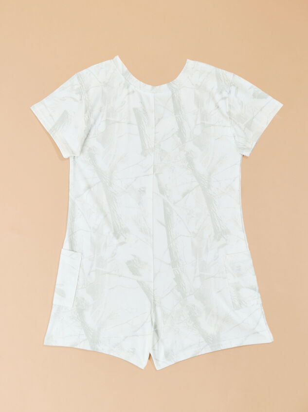 Cami Camo Toddler Romper Detail 2 - TULLABEE