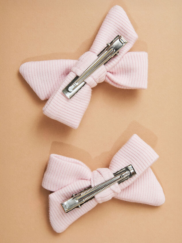 Pink Bow Clip Pack Detail 3 - TULLABEE