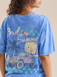 Cruel Summer Oversized Tee Detail 5 - TULLABEE