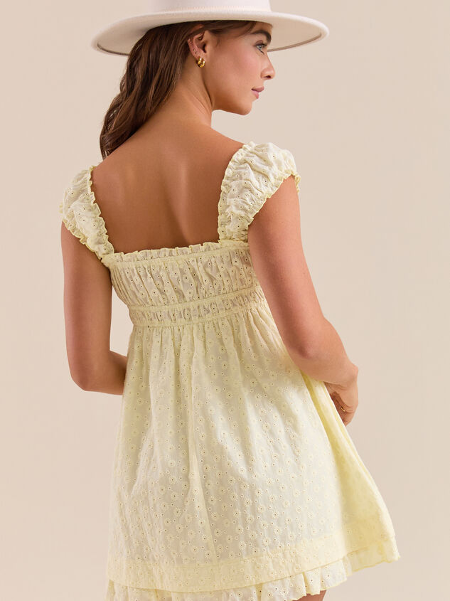 Livie Eyelet Mini Dress Detail 4 - TULLABEE