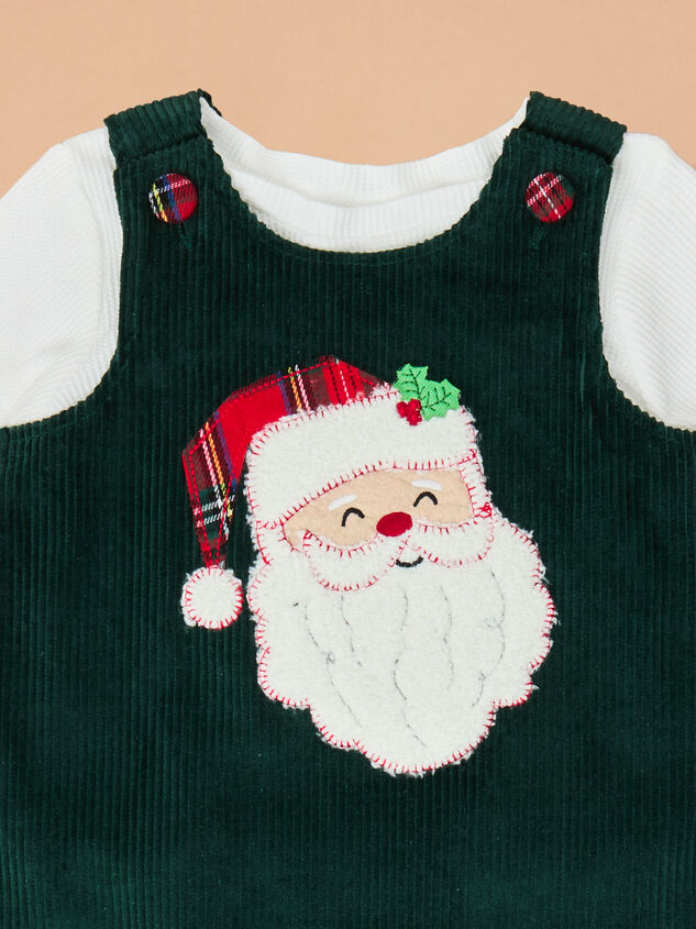 Santa Corduroy Overalls by Mudpie Detail 3 - TULLABEE