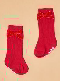 Red Velvet Socks by Mud Pie - TULLABEE
