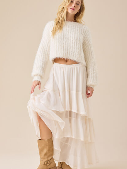Kirsten Tiered Midi Skirt - TULLABEE