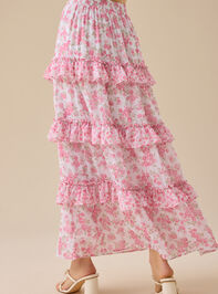 Lex Floral Maxi Skirt Detail 4 - TULLABEE