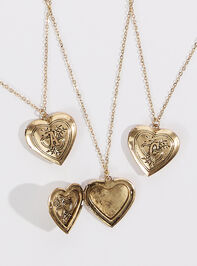 Monogram Heart Locket Necklace - TULLABEE