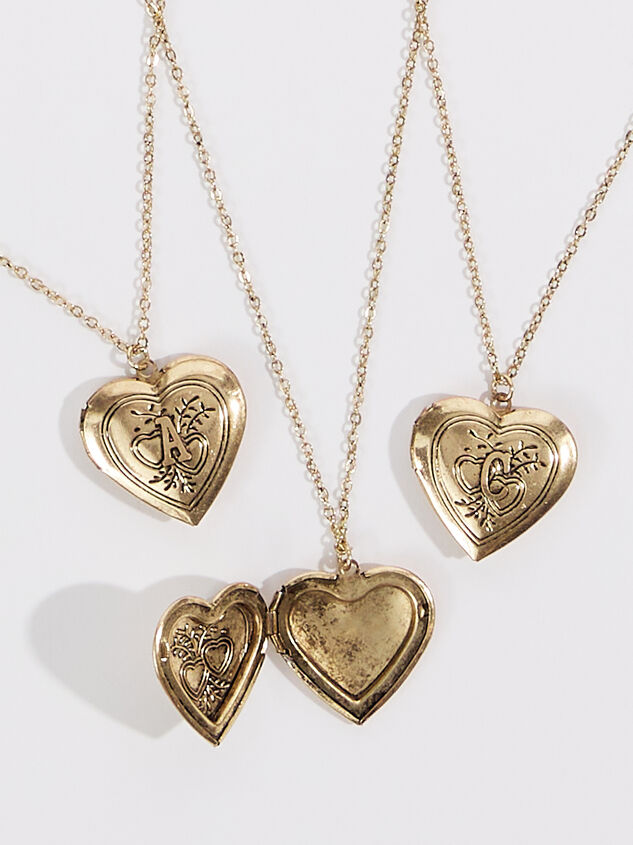 Monogram Heart Locket Necklace - TULLABEE