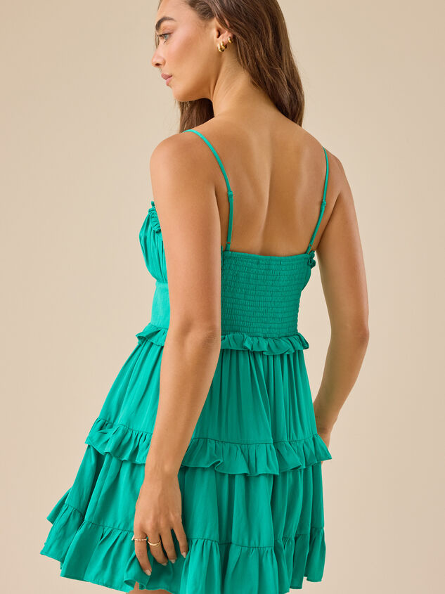 Christiana Tiered Mini Dress Detail 5 - TULLABEE