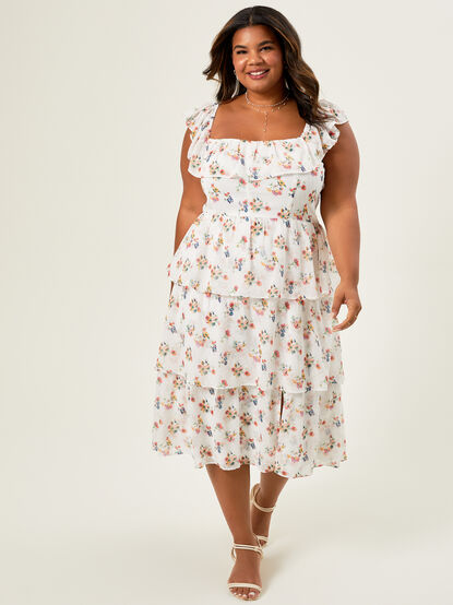 Lucy Floral Tiered Dress - TULLABEE