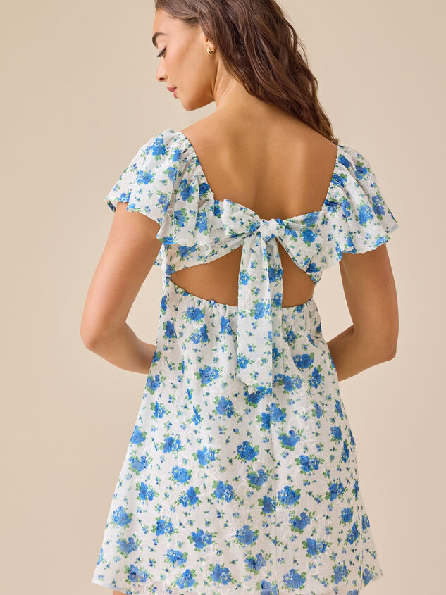 Wren Floral Mini Dress Detail 5 - TULLABEE