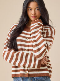 Emory Striped Cardigan Detail 2 - TULLABEE