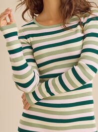 Resa Striped Sweater Dress Detail 3 - TULLABEE
