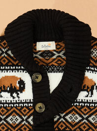 Buffalo Fair Isle Cardigan Detail 3 - TULLABEE