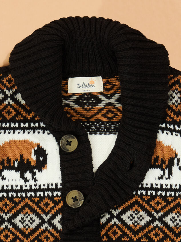 Buffalo Fair Isle Cardigan Detail 3 - TULLABEE