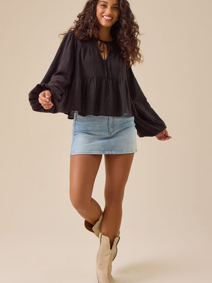 Landrie Tiered Babydoll Top - TULLABEE