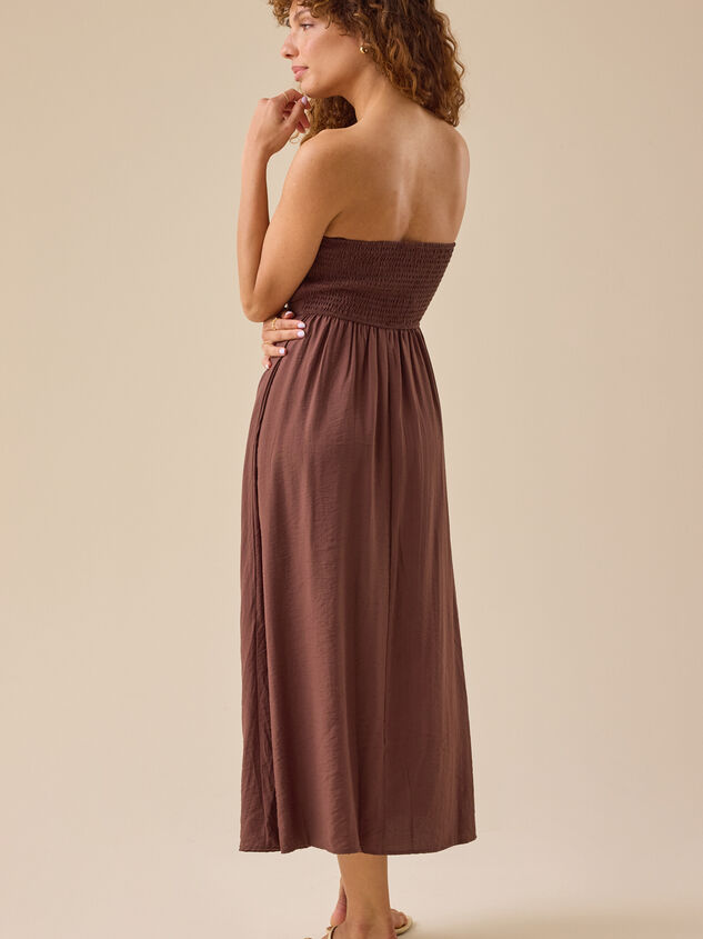 Serena Strapless Midi Dress Detail 4 - TULLABEE