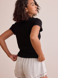 Embroidered Football Baby Tee Detail 5 - TULLABEE
