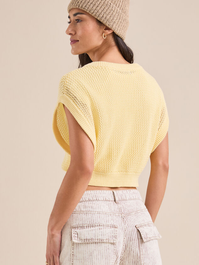 Juliette Open Weave Vest Detail 5 - TULLABEE