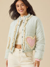 Gemma Gingham Jacket Detail 3 - TULLABEE