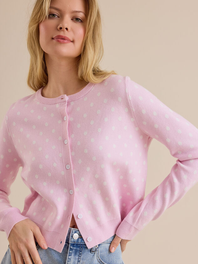 Eliana Dot Cardigan Detail 2 - TULLABEE