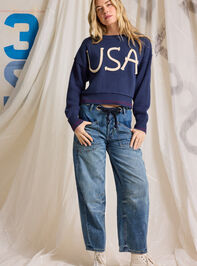 Lindsey Barrel Jeans Detail 2 - TULLABEE