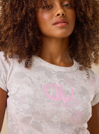 Lucky Horseshoe Camo Baby Tee Detail 3 - TULLABEE