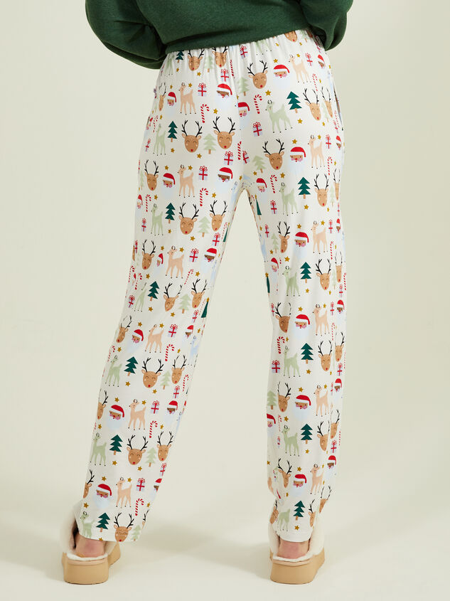 Santa Friends Adult Lounge Pants Detail 5 - TULLABEE