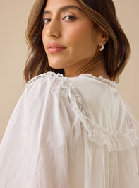 Regan Lace Trim Babydoll Top Detail 6 - TULLABEE
