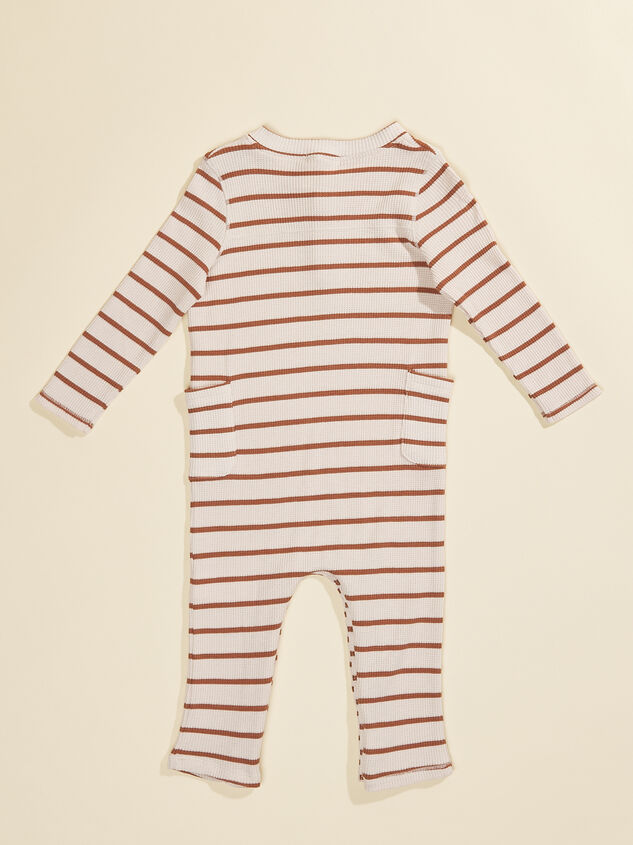 Thermal Stripe Henly Romper Detail 2 - TULLABEE