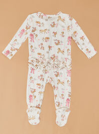 Pink Cowgirl Footie Detail 3 - TULLABEE