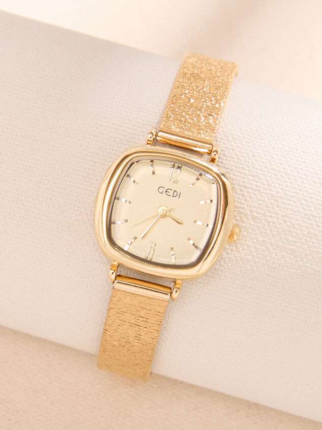 Mesh Textured Square Face Watch - TULLABEE