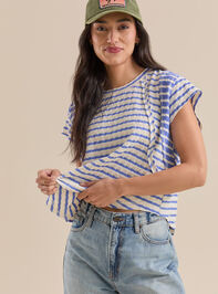 Marlee Mixed Stripe Top Detail 3 - TULLABEE