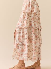 Evara Tiered Midi Skirt Detail 3 - TULLABEE