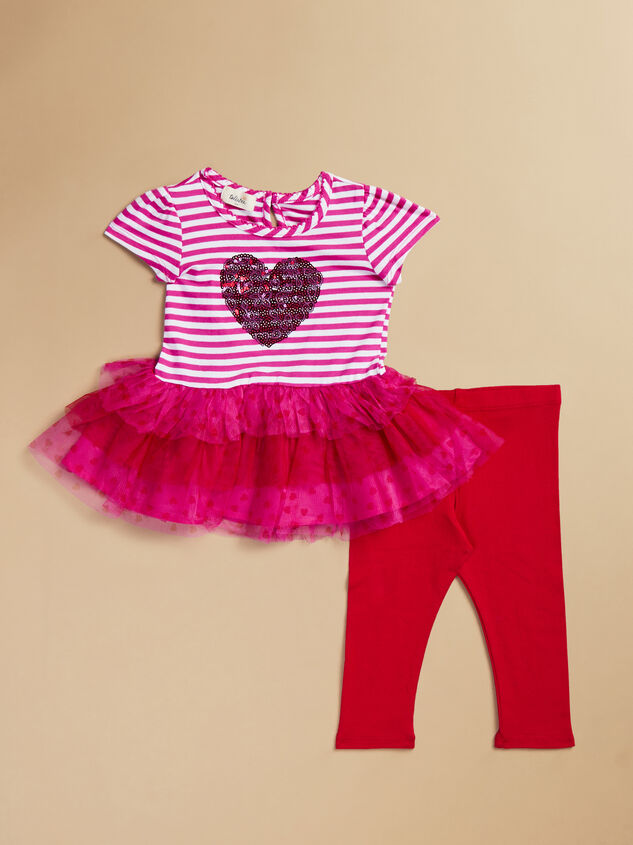 Sweetheart Stripes Baby Dress and Leggings Set - TULLABEE
