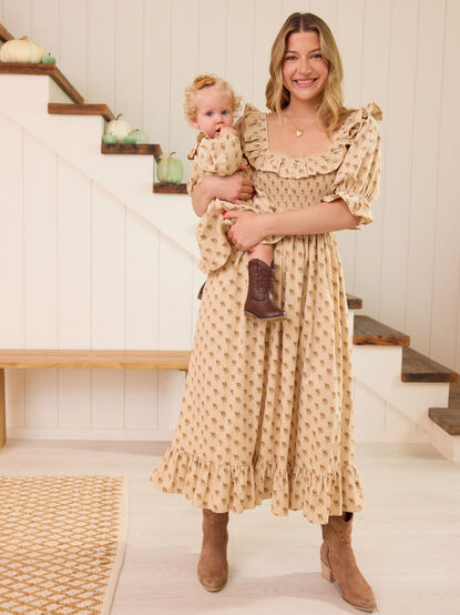 Anne Floral Corduroy Mama Dress - TULLABEE