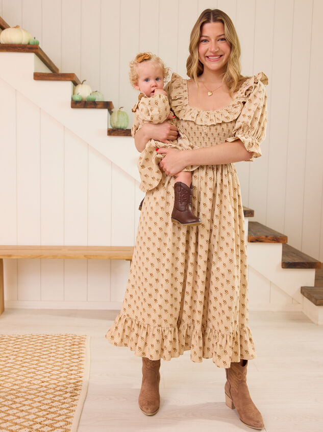 Anne Floral Corduroy Mama Dress - TULLABEE