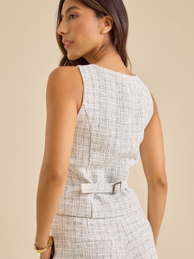 Devyn Tweed Vest Detail 5 - TULLABEE