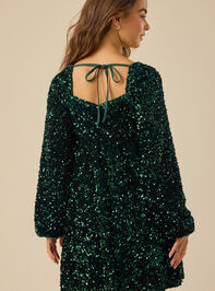 Oaklynn Sequin Velvet Dress Detail 5 - TULLABEE