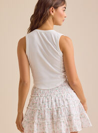 Elarie Pointelle Button Down Tank Detail 4 - TULLABEE