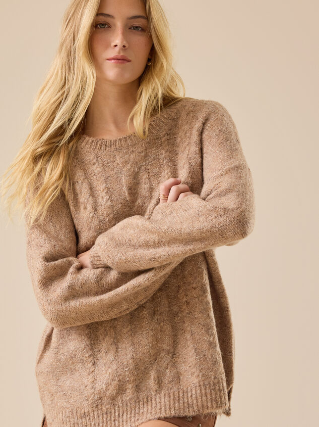 Terra Knit Cable Sweater Detail 2 - TULLABEE