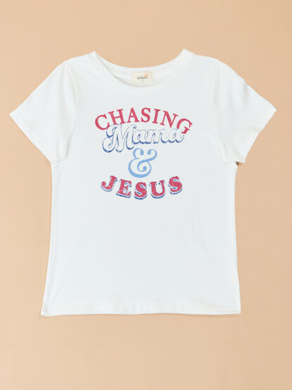 Chasing Mama And Jesus Graphic Tee - TULLABEE