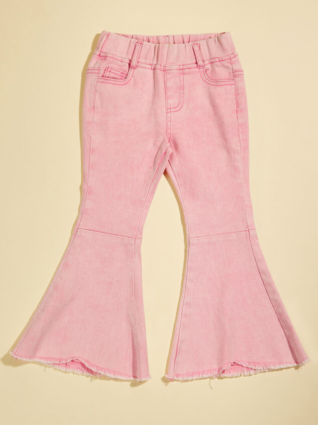 Macy Toddler Denim Flares Detail 2 - TULLABEE