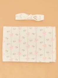Buds & Bows Swaddle with Headband - TULLABEE