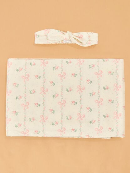 Buds & Bows Swaddle with Headband - TULLABEE