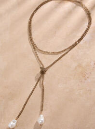 Beaded Wrap Baroque Pearl Necklace - TULLABEE