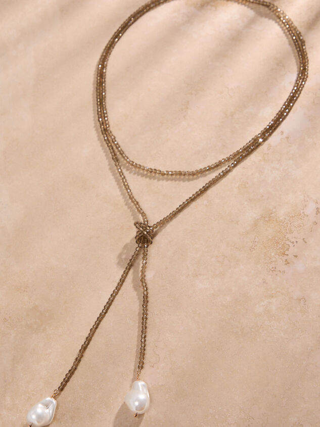 Beaded Wrap Baroque Pearl Necklace - TULLABEE