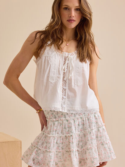 Julie Lace Flowy Tank - TULLABEE