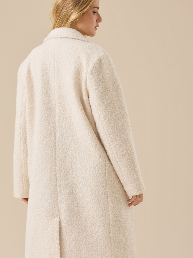Pallie Wool Textured Peacoat Detail 4 - TULLABEE